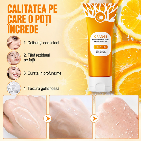 Gel Exfoliant Natural cu Portocală