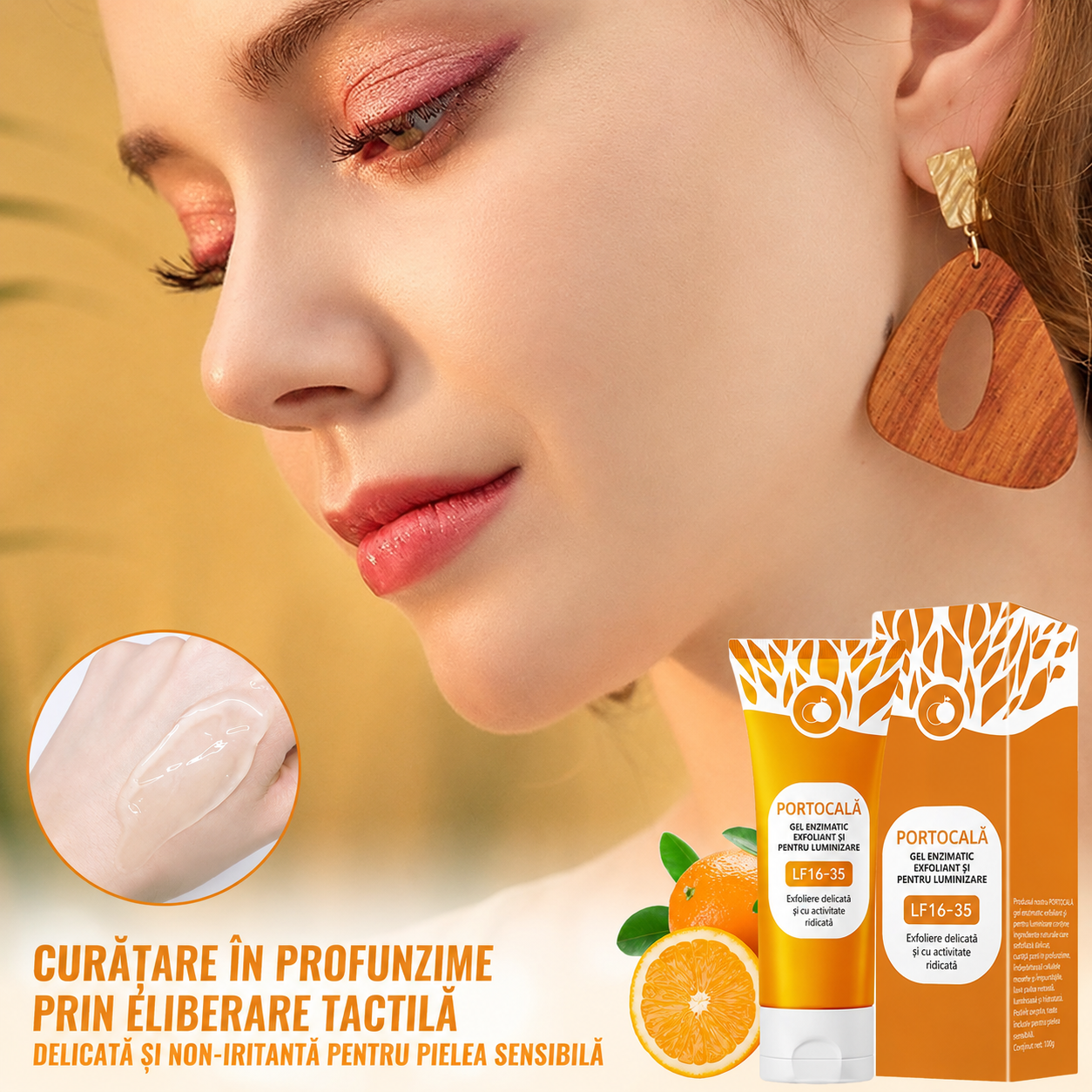 Gel Exfoliant Natural cu Extract de Portocală