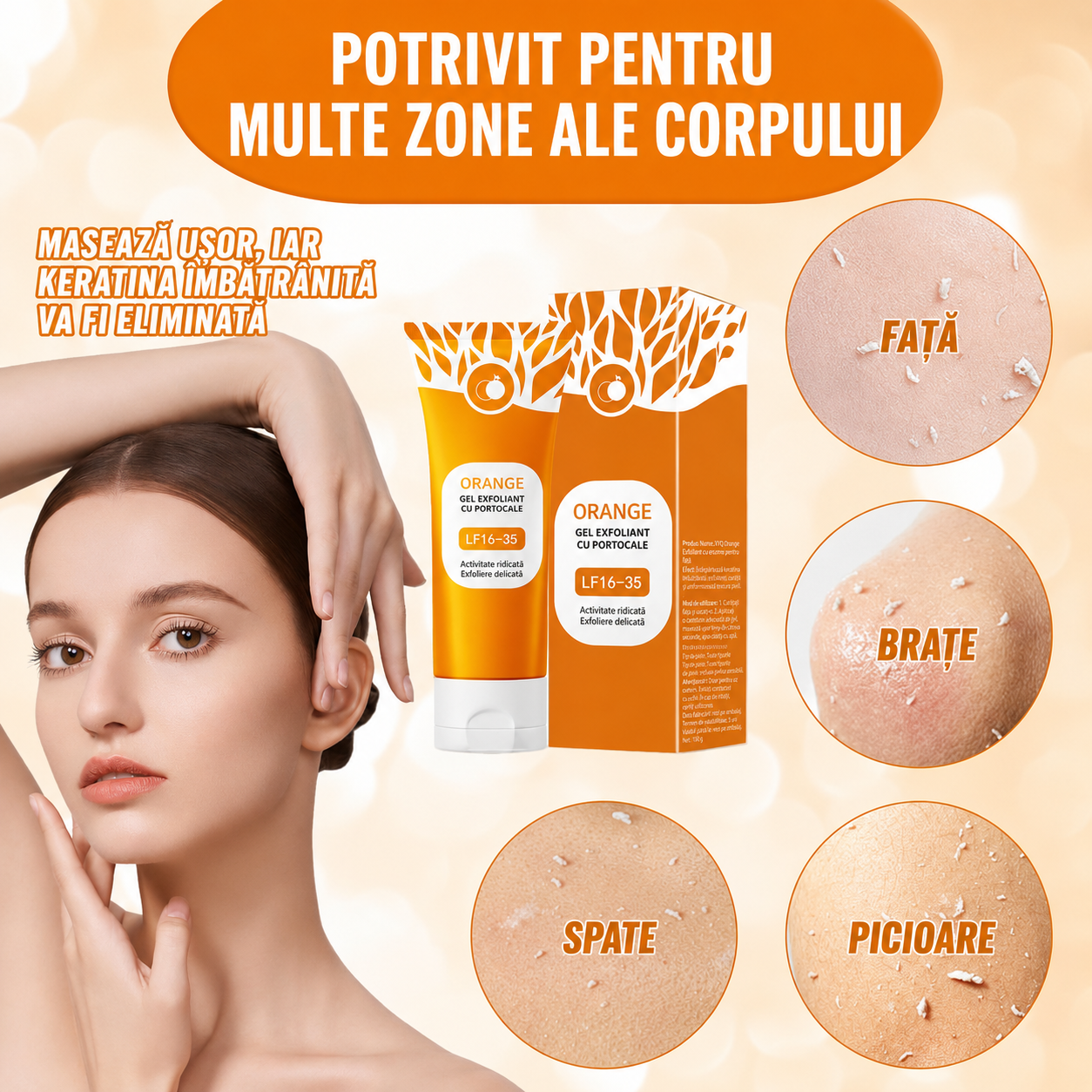 Gel Exfoliant Natural cu Extract de Portocală