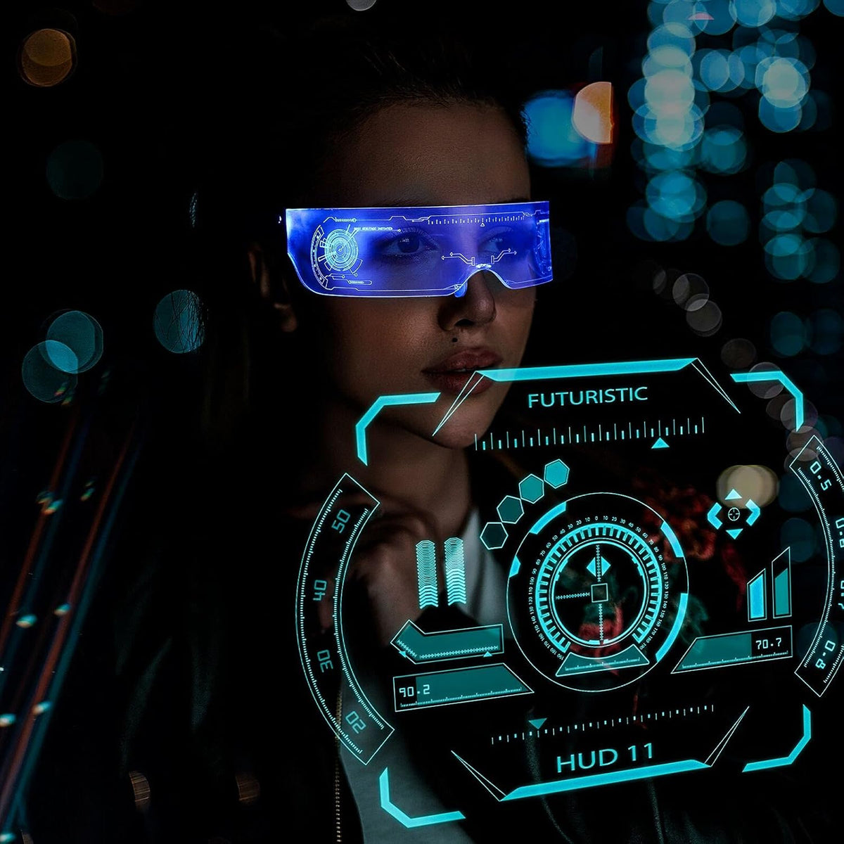 Ochelari LED Neon Cyber