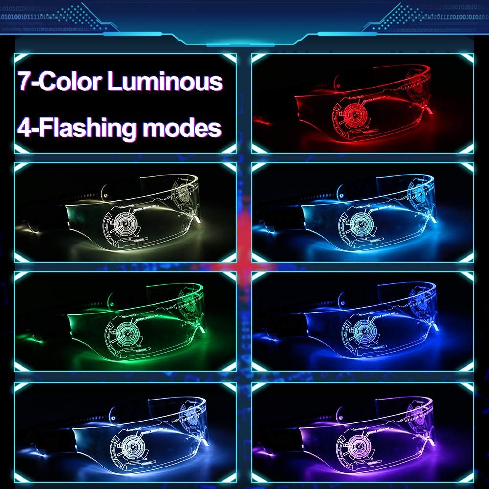 Ochelari LED Neon Cyber