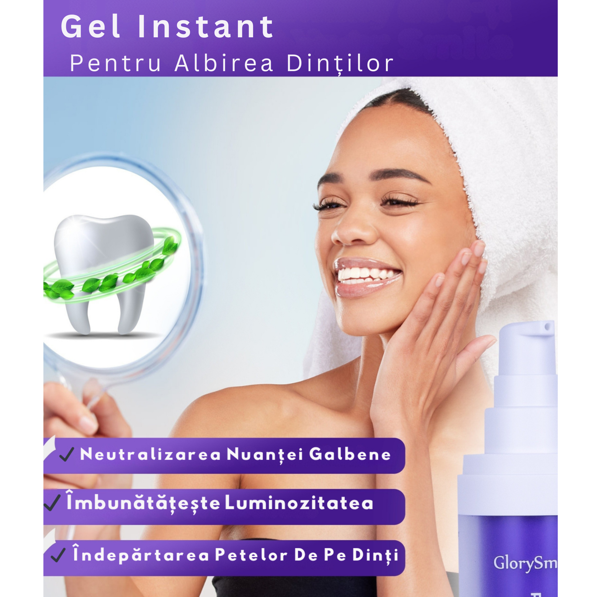 Gel Instant Pentru Albirea Dinților